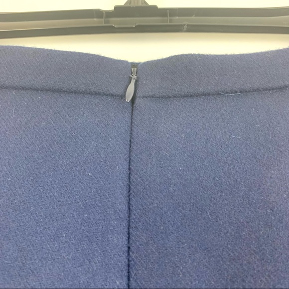 j crew navy wool blend flounce skirt 2 - Picture 3 of 5